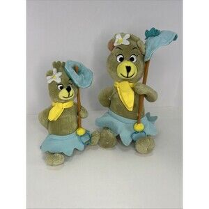 VTG Lot of 2 Hanna-Barbera Collection Cindy Bear Plush Stuffed Animals 2 Sizes